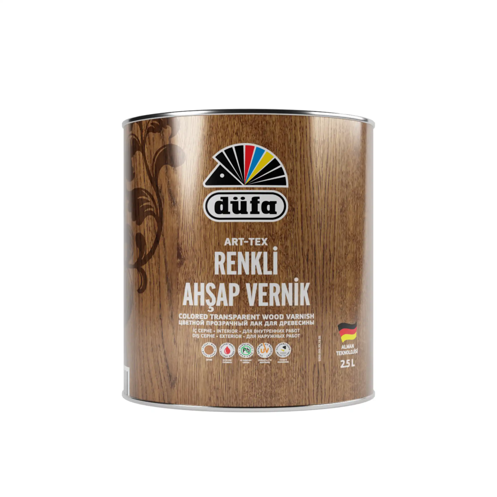 Düfa ART-TEX Renkli Ahşap Verniği 0010 Naturel 2.5 l - 1