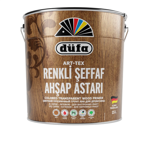 Düfa ART-TEX Renkli Şeffaf Ahşap Astar 3650 Koyu Meşe 15 l - 1