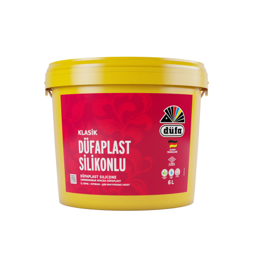 Düfa Klasik Düfaplast Silikonlu İç Cephe Duvar Boyası 3096 Puslu Gri 6 l - 1