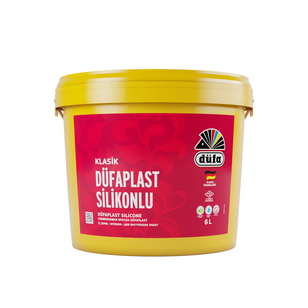 Düfa Klasik Düfaplast Silikonlu İç Cephe Duvar Boyası 3254 Limon 6 l - DÜFA