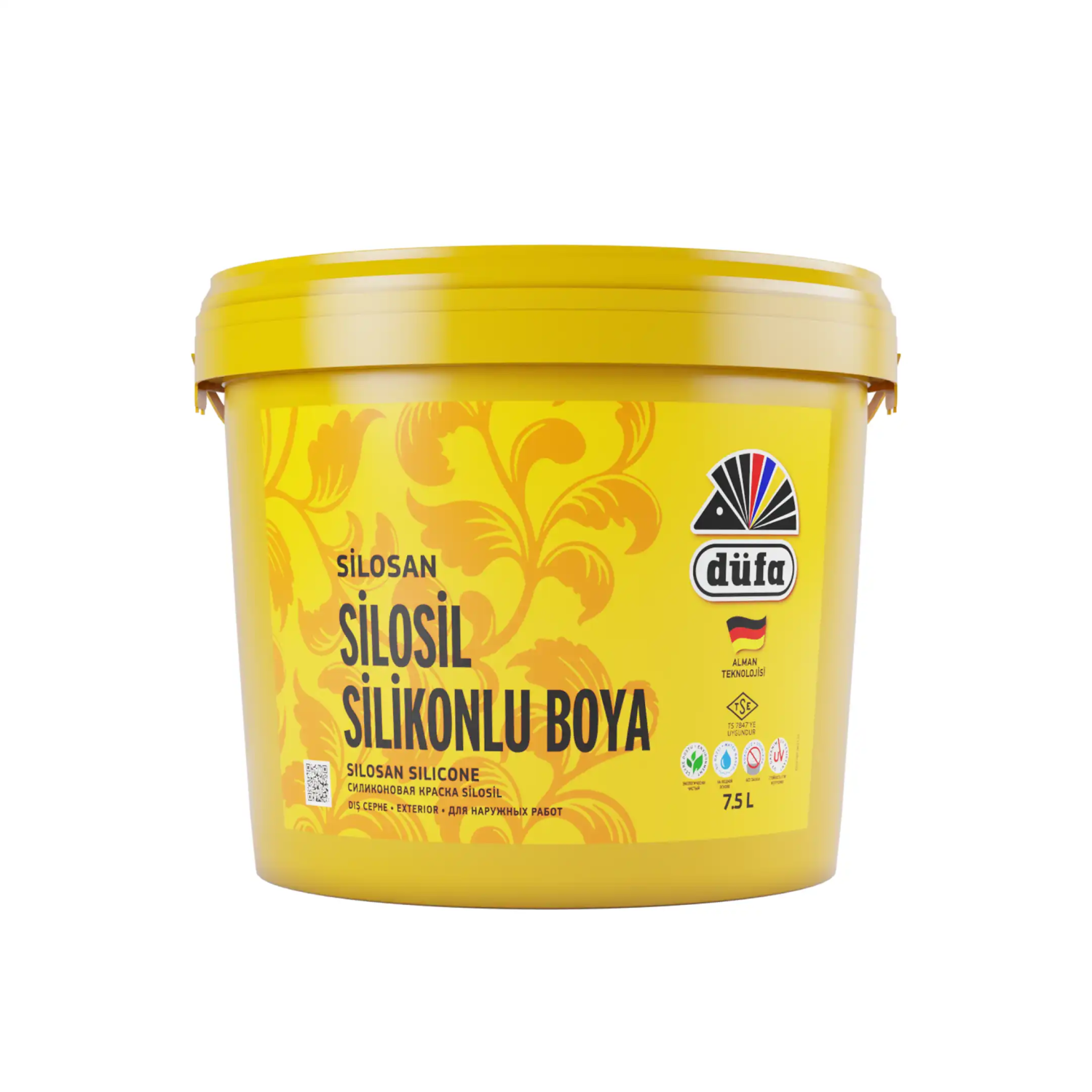 Düfa Silosil Silikonlu Dış Cephe Duvar Boyası 1054 Açık Krem 7.5 l - 1