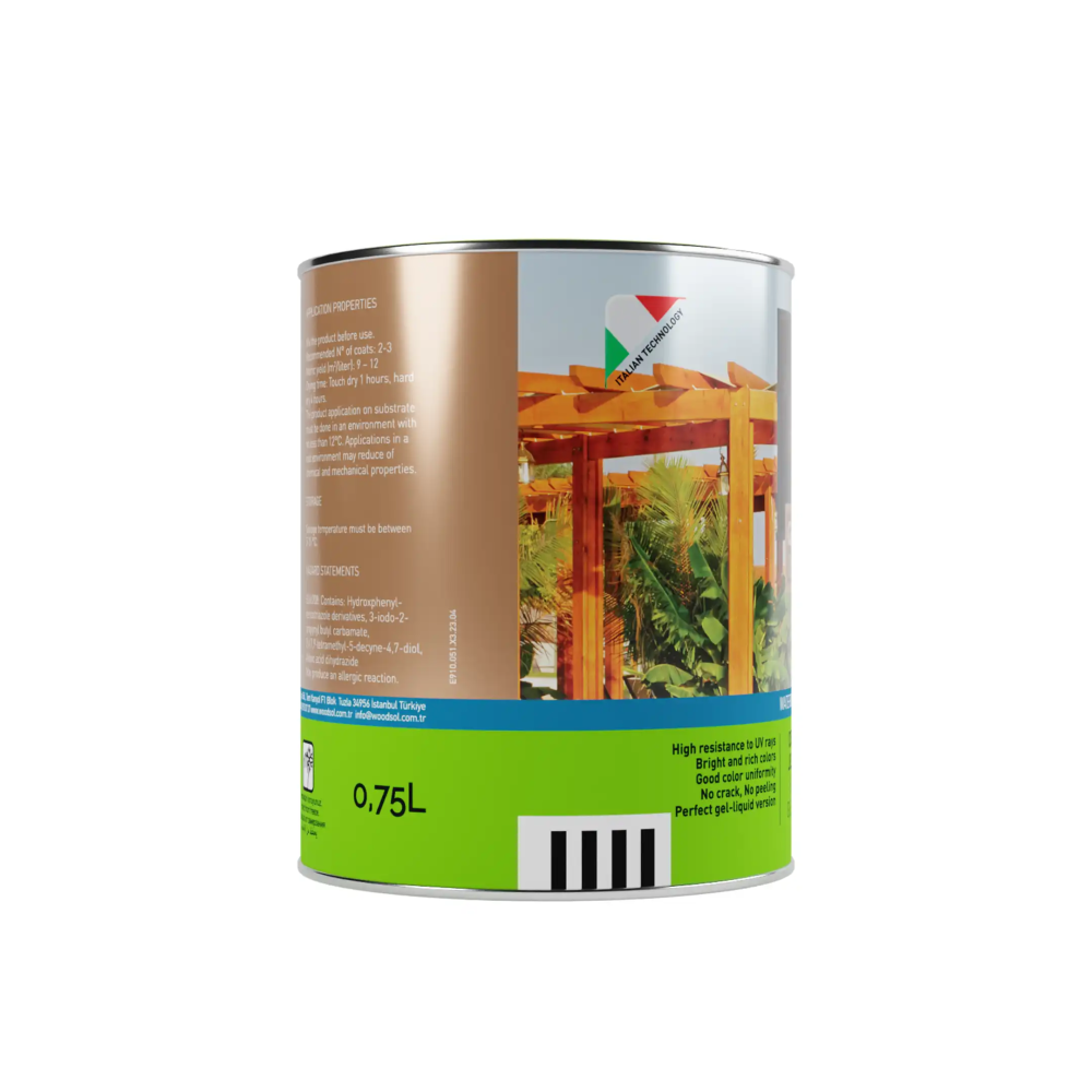 Woodsol Gemina Dış Mekan Ahşap Jel Vernik 1568 Olive 0.75 l - 3